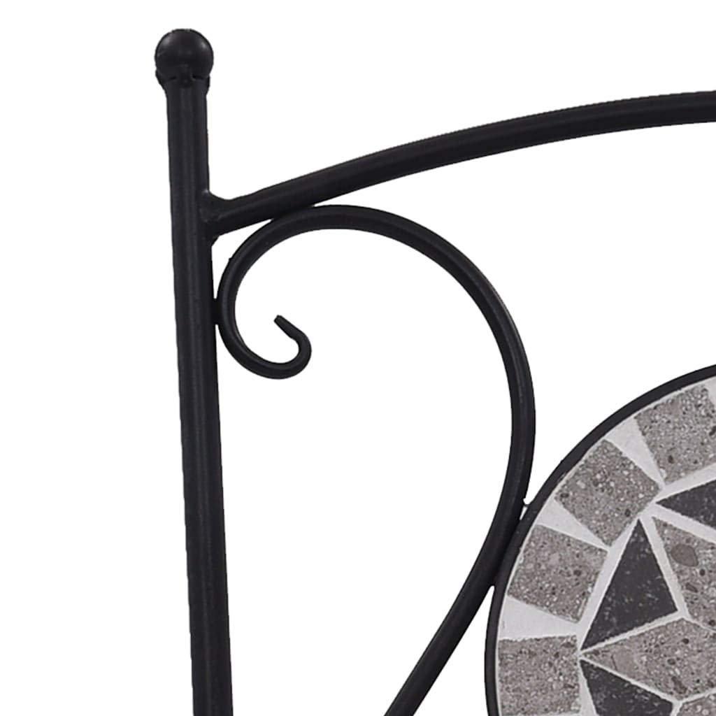 vidaXL Heim & Garten Bistro-Set 3-tlg Mosaik Grau Keramik