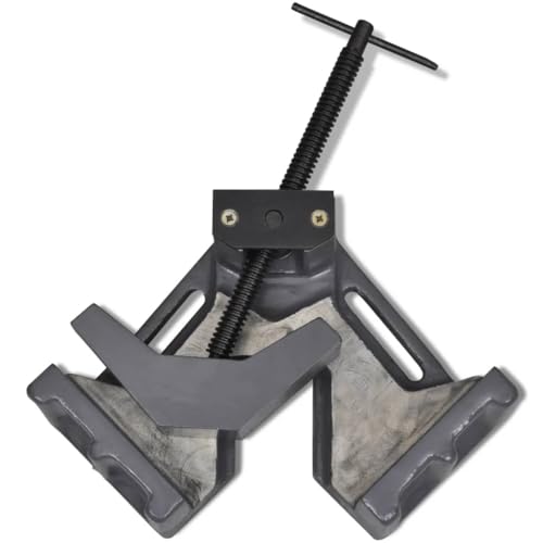 vidaXL Winkelschraubstock 115 mm 90 Grad Schraubstock Werkstatt