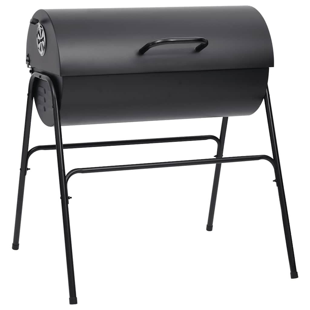 vidaXL Heim & Garten Holzkohlegrill Smoker BBQ Schwarz 80x95x90 cm