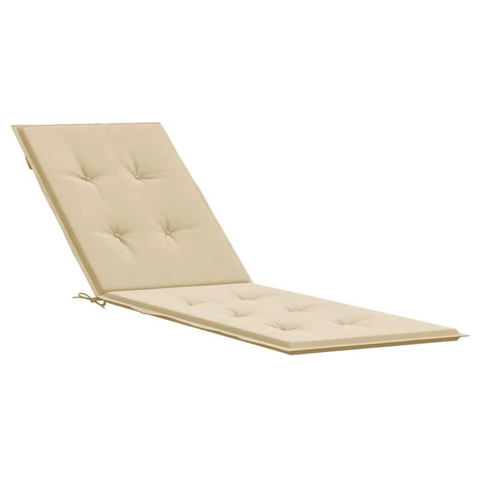 vidaXL Liegestuhl-Auflage Beige (75+105)x50x4 cm Oxford