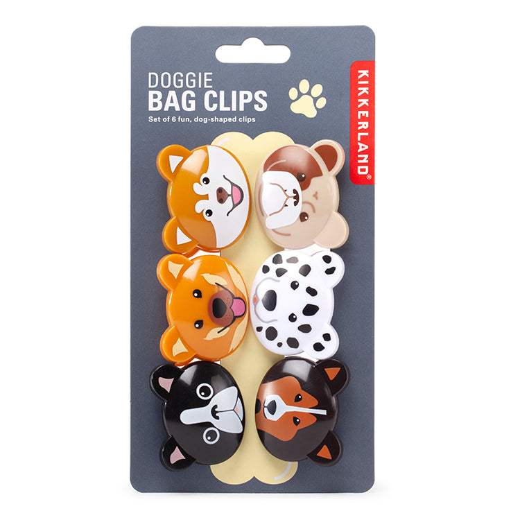 Kikkerland Kitchen Doggie Bag Tütenclips 6er Hund