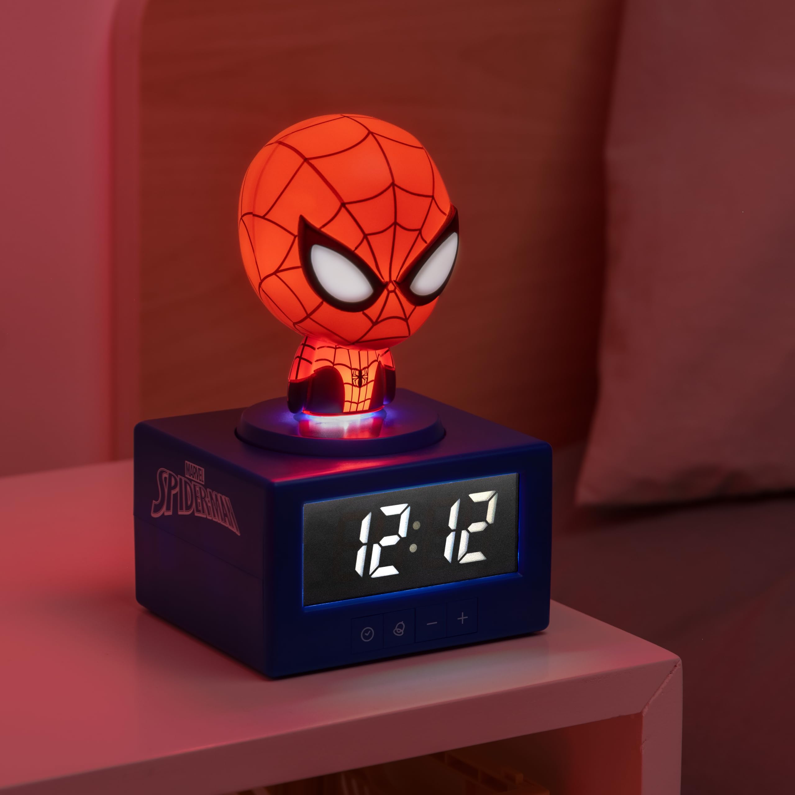 Paladone Spiderman Wecker Nachtlicht Musik Marvel Batterie
