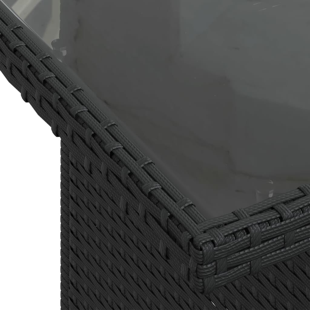 vidaXL Heim & Garten 6-tlg. Garten-Sofagarnitur Schwarz Rattan