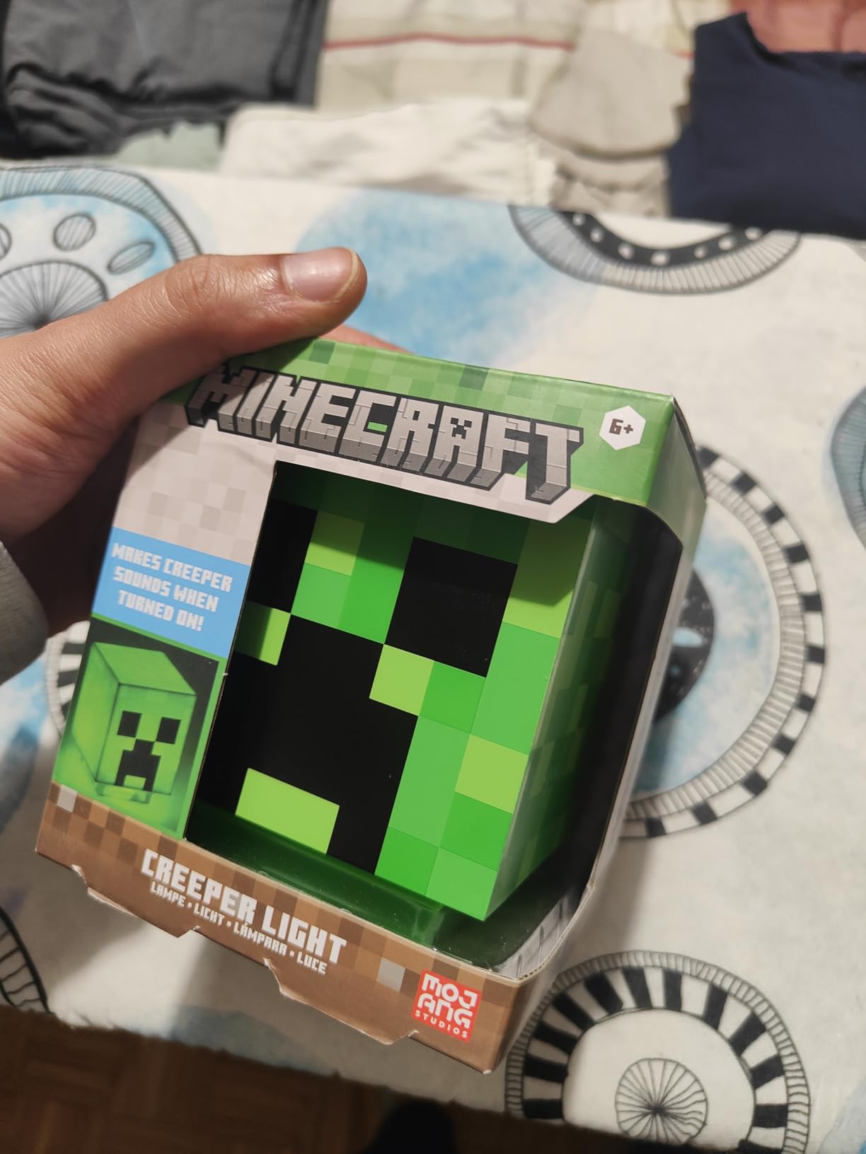 Paladone Minecraft Creeper Tischlampe Grün mit Sound