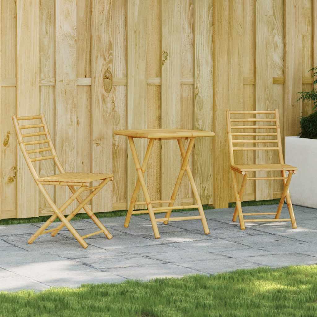 vidaXL Bistro-Set Bambus 3-tlg. klappbar 3278527 natur