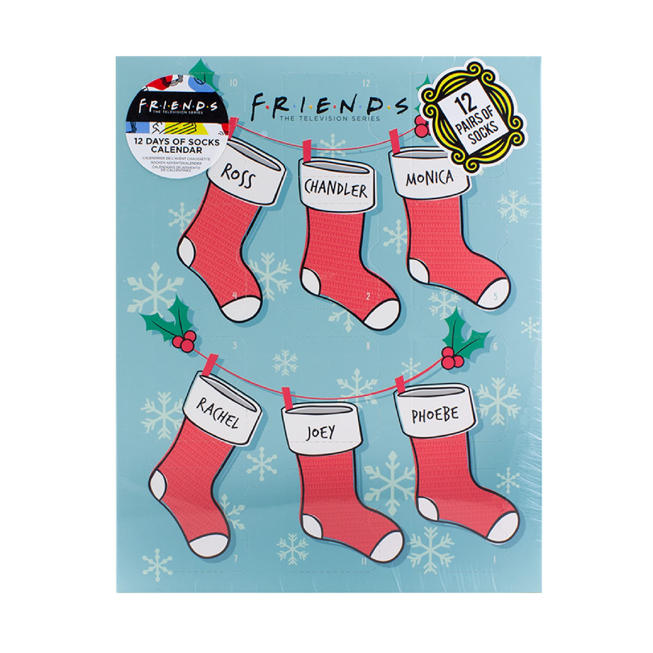 Paladone Friends Socken Adventskalender 12 Tage Unisex Polyester