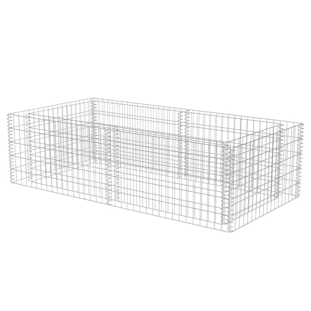 vidaXL Pflanzkübel Steinkorb 180x90x50 cm Gabione verzinkt