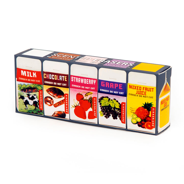 Kikkerland Home Milchkarton Radierer Duft 5er Set