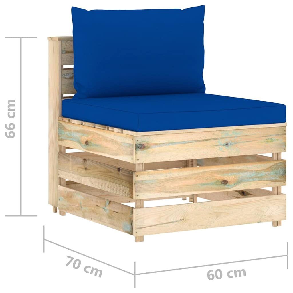 vidaXL Möbel Mittelsofa Palettensofa grün Kiefer imprägniert
