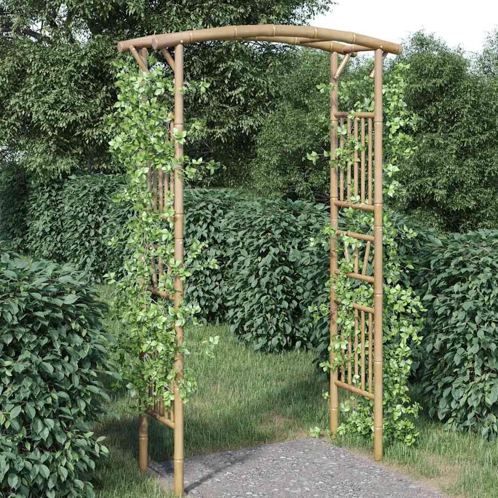 vidaXL Rosenbogen Bambus Rankhilfe Gartenbogen Torbogen