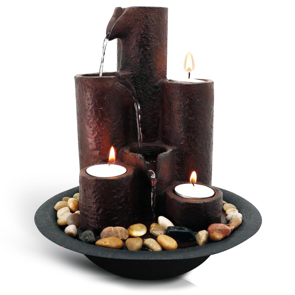 Serenelife Furniture Zimmerbrunnen 3-stufig mit Kerzen