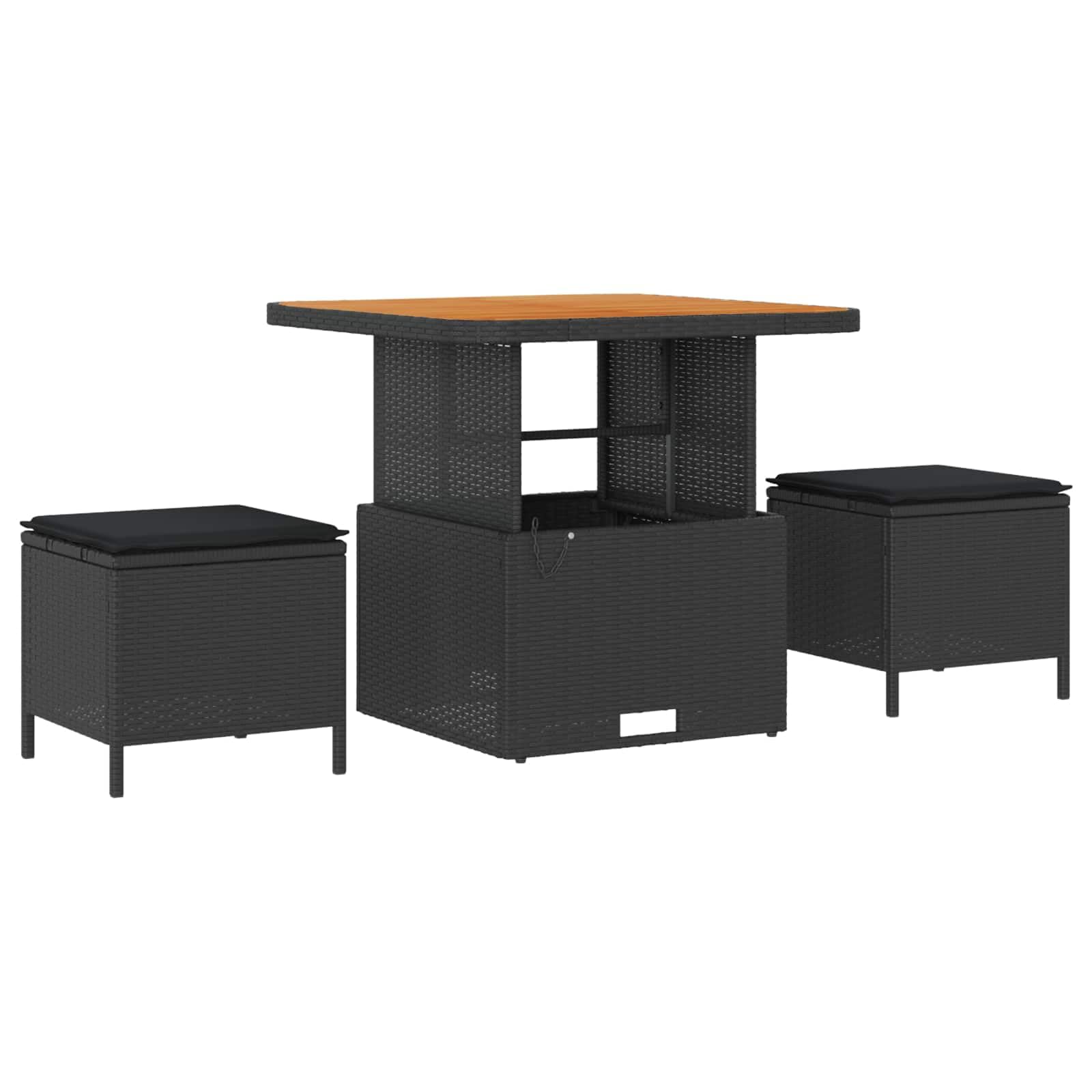 vidaXL Heim & Garten Gartensofa-Set 10-tlg Schwarz Poly-Rattan