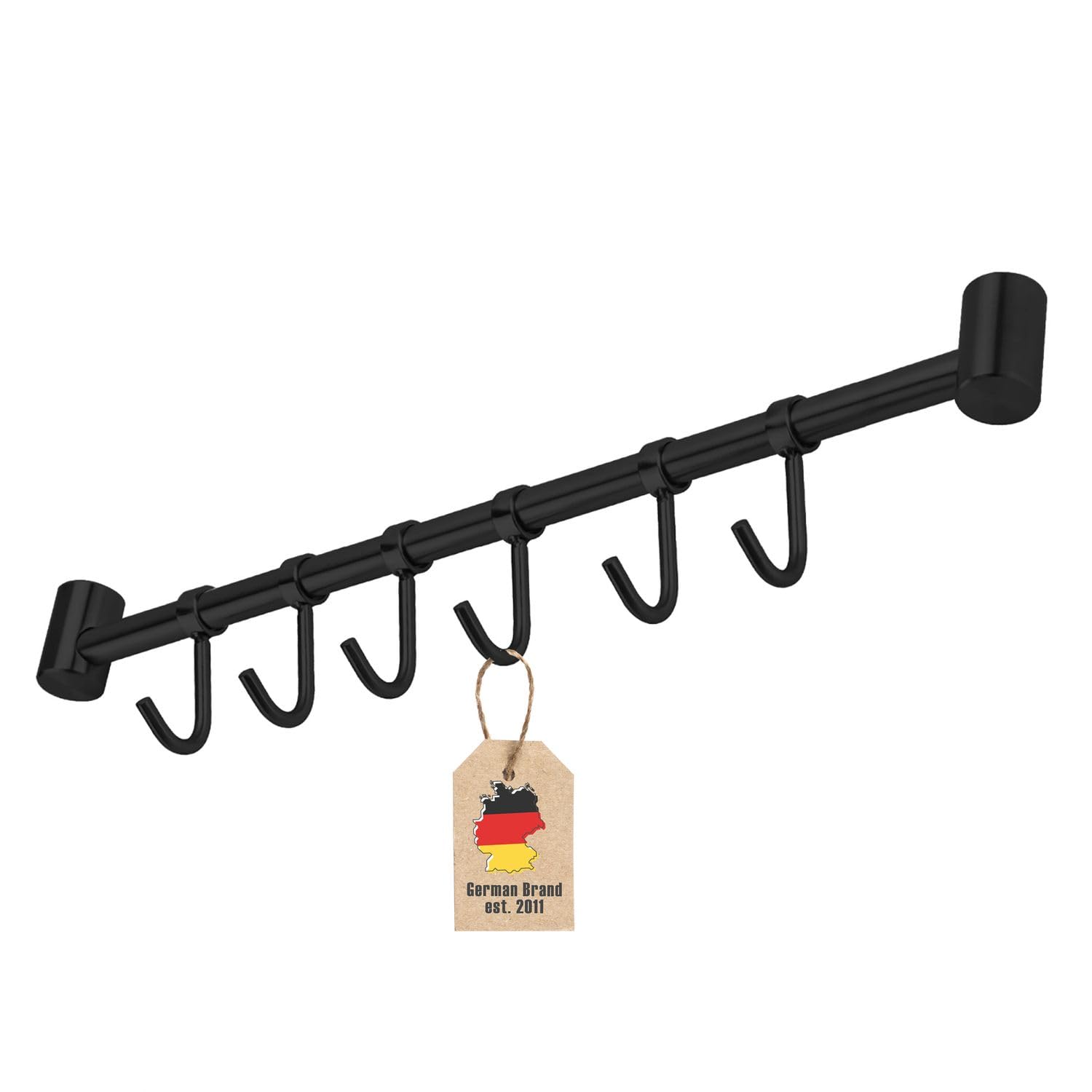 Intirilife Kleiderbügel Hängeleiste 5 Haken schwarz 35,8 cm