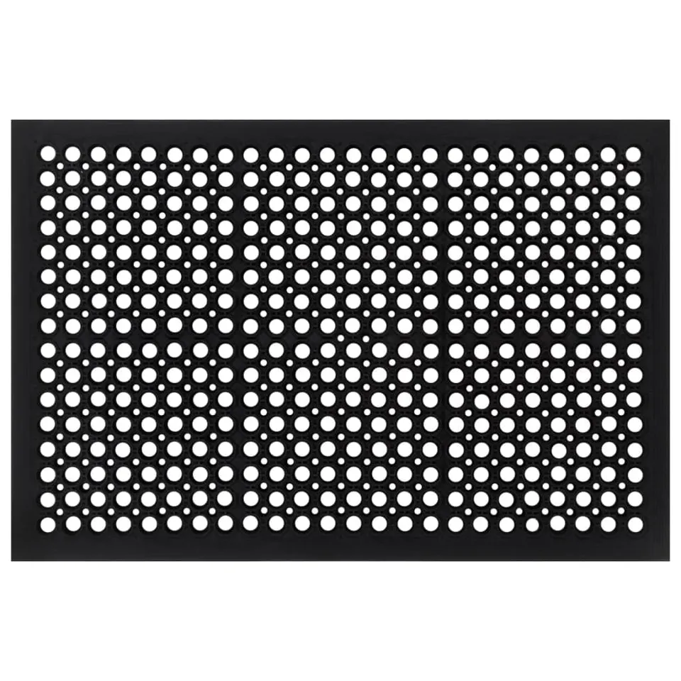 vidaXL Heim & Garten Fußmatte 60x90 cm rechteckig Gummi Drainage