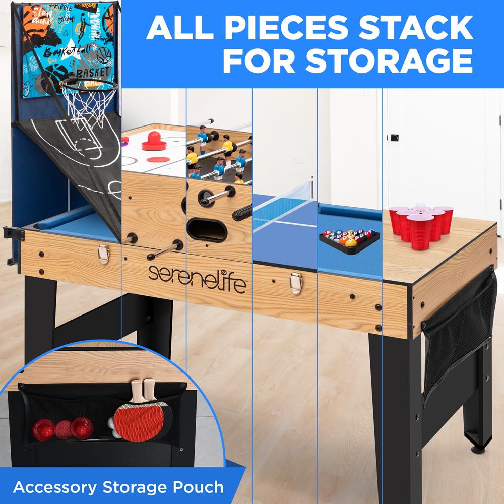 Serenelife Game Tables Spieltisch 6-in-1 48" MDF