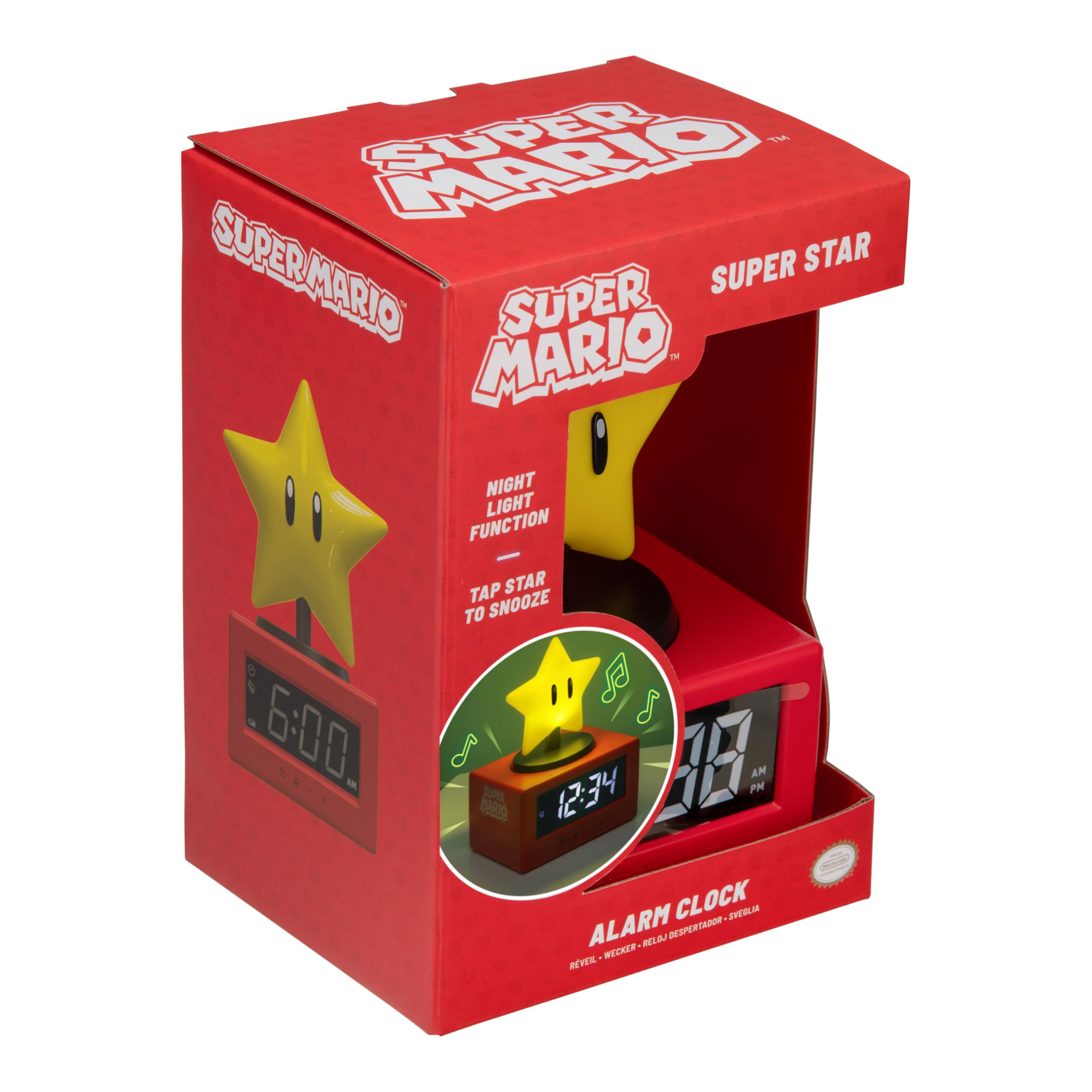 Paladone Nintendo Super Star Wecker Nachtlicht 15 cm Figur