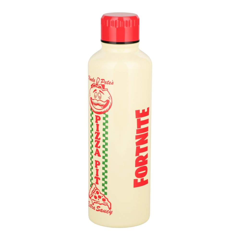 Paladone Fortnite Pizza Pit Edelstahlflasche 500ml Schraubverschluss