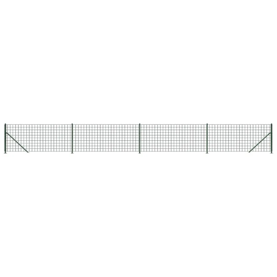 vidaXL Maschendrahtzaun Grün 0,8x10 m Stahl PVC Gartenzaun