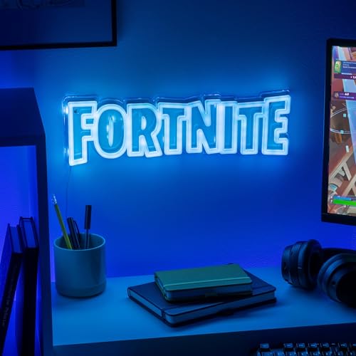 Paladone Fortnite Logo Neon Lampe 40 cm blau USB