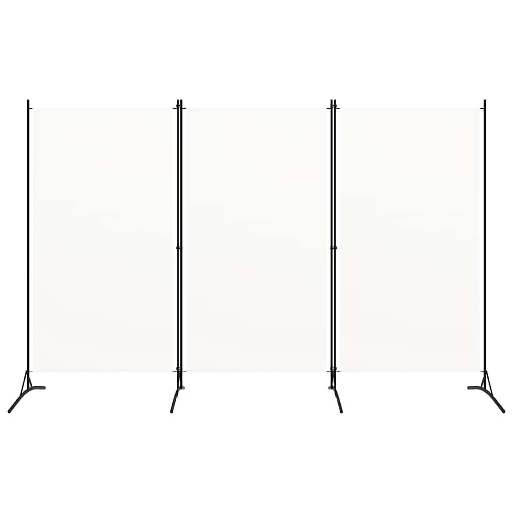 vidaXL Heim & Garten 260x180 Raumteiler Creme 3-teilig faltbar