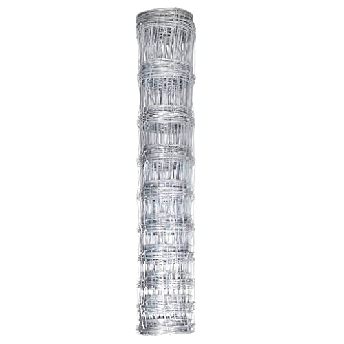 vidaXL Gartenzaun Drahtzaun verzinkt 50x1m silber