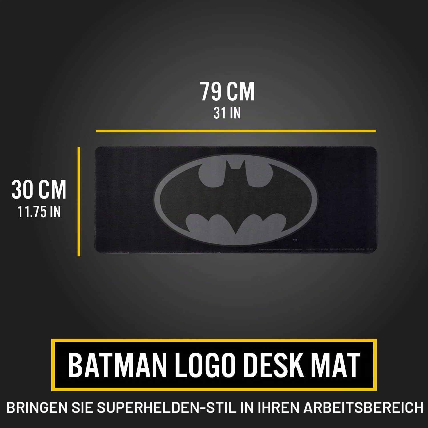 Paladone Homeware Batman Logo Schreibtischunterlage 30x80 cm