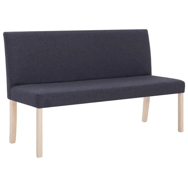 vidaXL Sitzbank 139,5 cm Dunkelgrau Polyester Kiefernholz