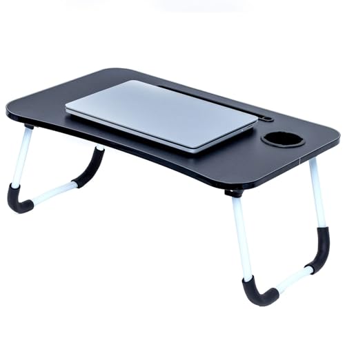 Intirilife Laptoptisch 60x40x28 cm Betttisch schwarz klappbar