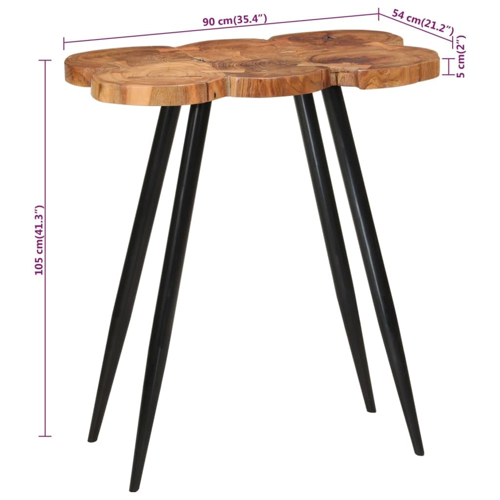 vidaXL Baumstamm-Bartisch 90x54x105 cm Akazie Massivholz