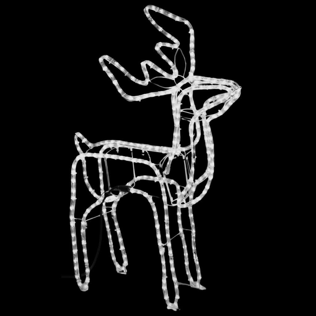 vidaXL Heim & Garten Rentier Silhouetten Leuchtfigur kaltweiß 76x42x87 2Stk