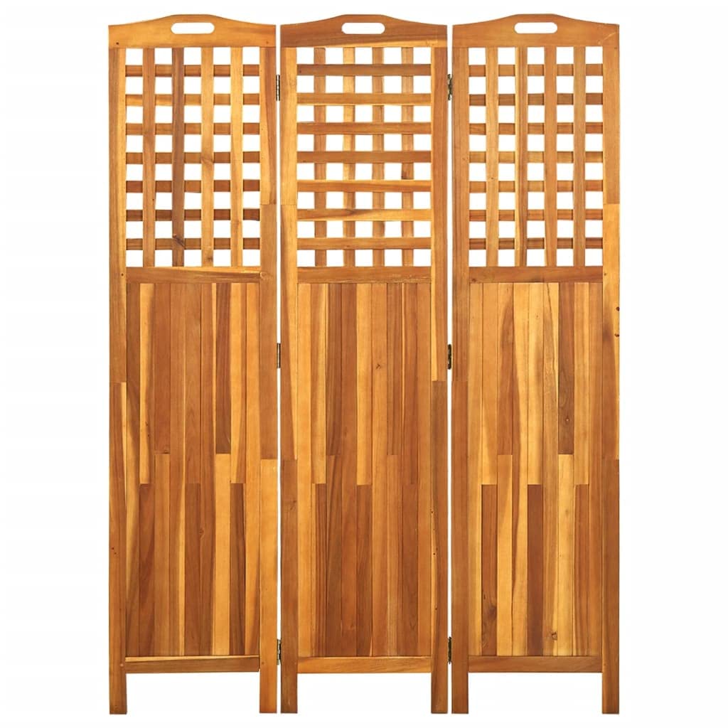 vidaXL Raumteiler Akazienholz 3-TLG 121x2x170 cm