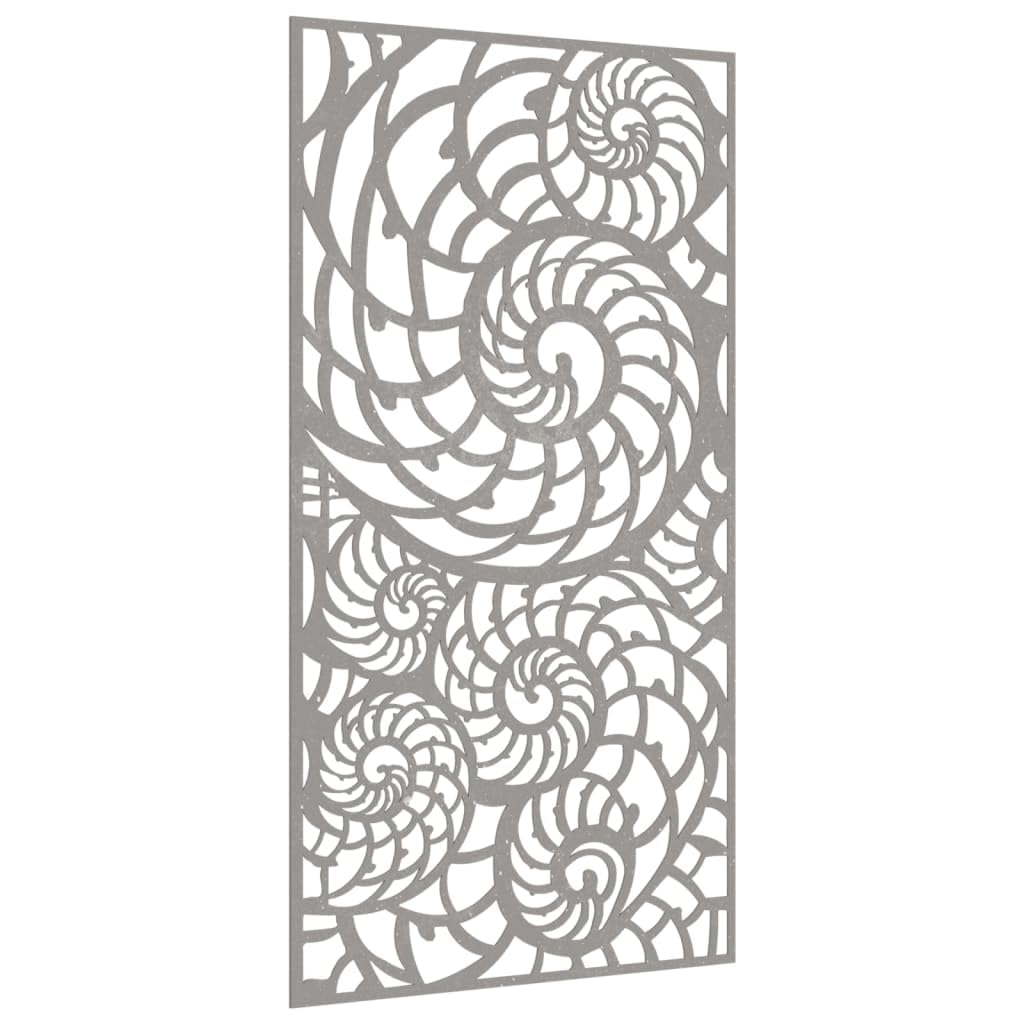 vidaXL Heim & Garten Wanddeko 105x55 cm Cortenstahl Muschel-Design
