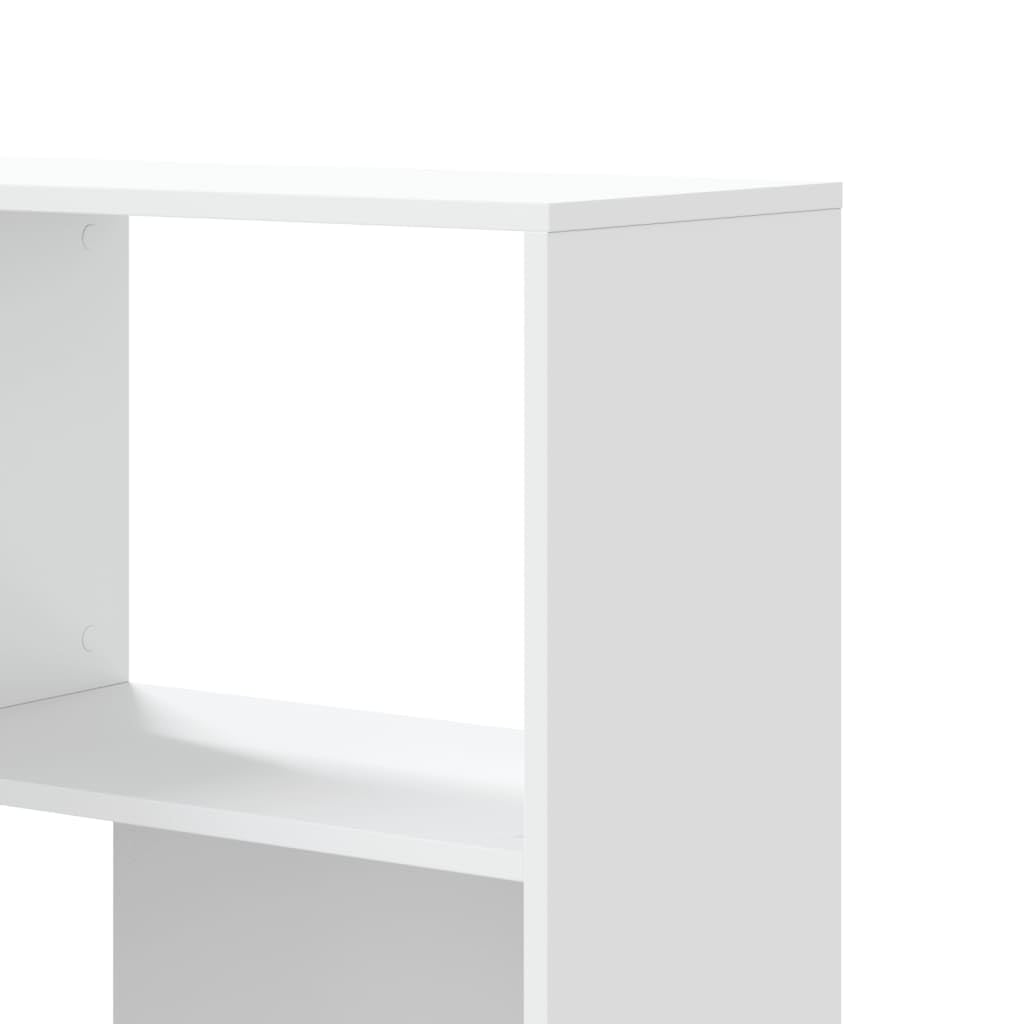 vidaXL Möbel Eck-Bücherregal 4 Etagen Weiß 85x85x140 cm