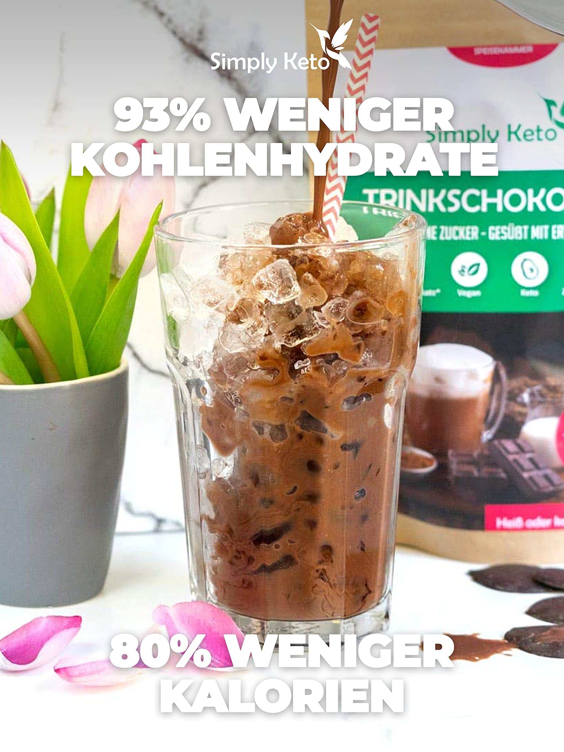 Keto Classic Trinkschokolade 700g zuckerfrei Low Carb