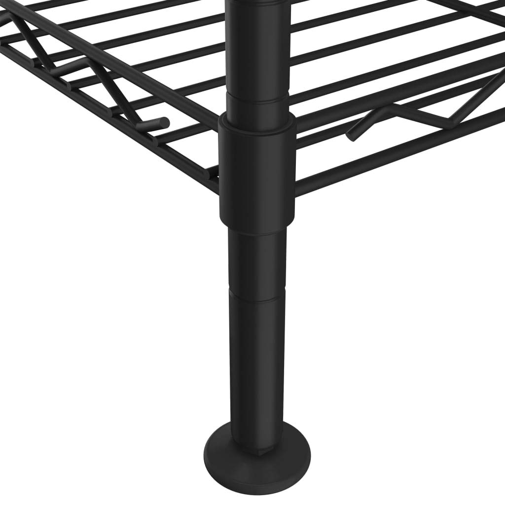 vidaXL Lagerregal Eisen schwarz 60x35x76cm 3 Böden