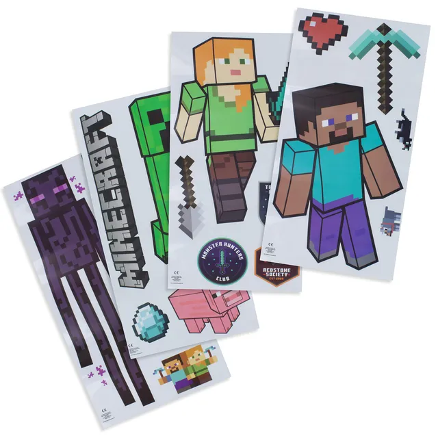 Paladone Minecraft Wandaufkleber Vinyl 4 Bögen ablösbar
