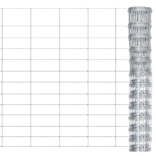vidaXL Heim & Garten Gartenzaun 50x1,25m silbern Stahl