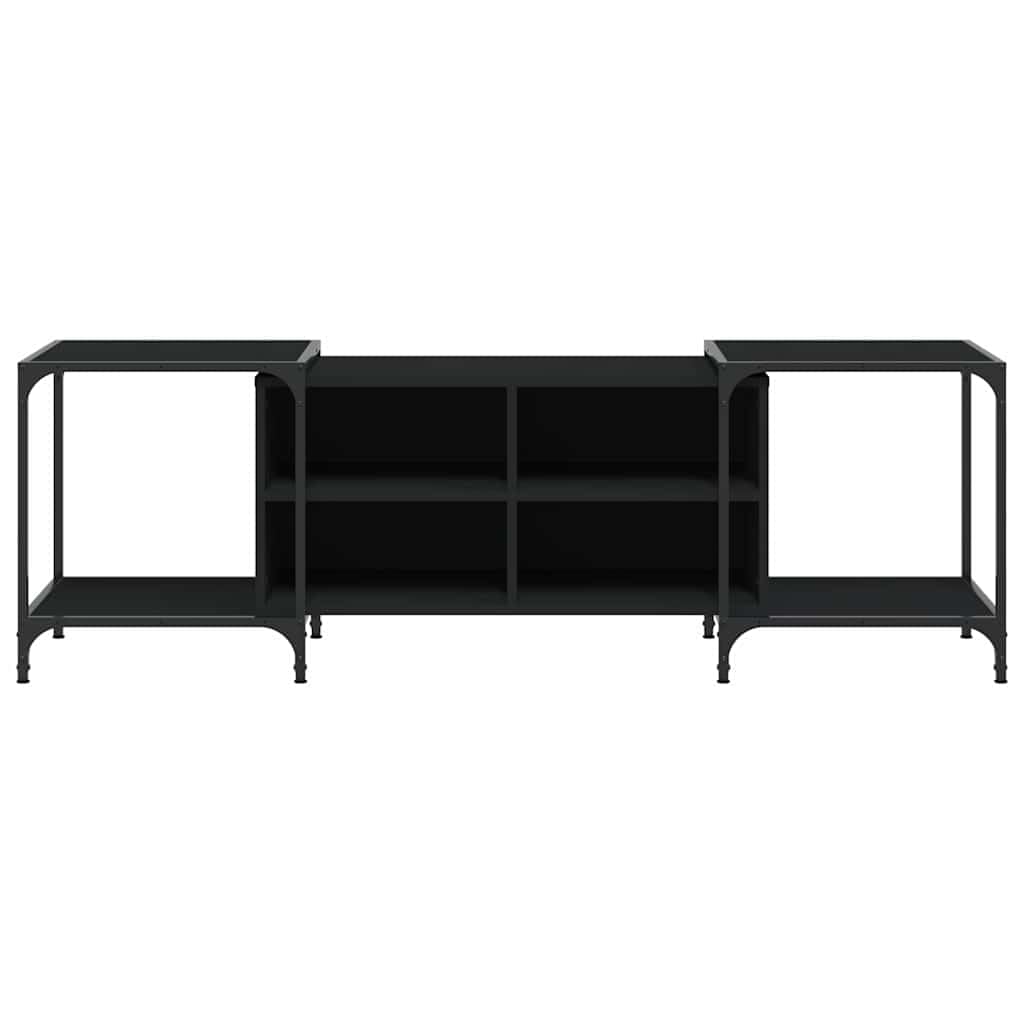 vidaXL Möbel TV-Schrank Schwarz 153x37x50 cm Holzwerkstoff Lowboard