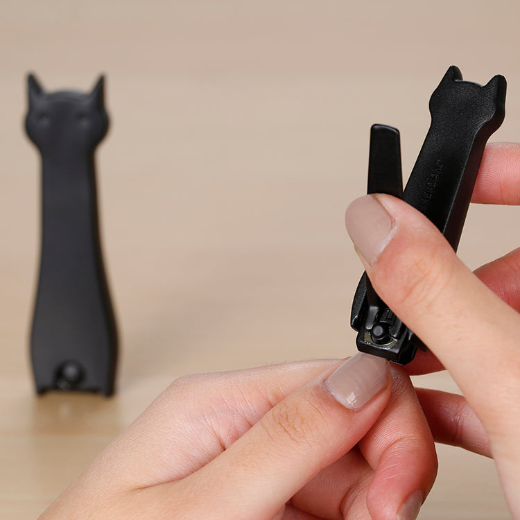 Kikkerland Purrfect Nagelknipser mit Auffangbehälter Katze