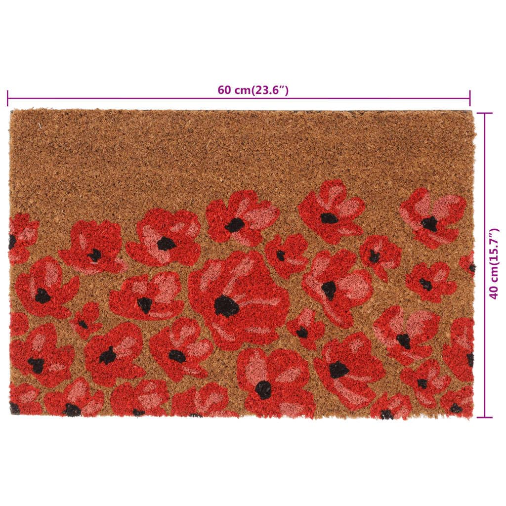 vidaXL Heim & Garten Fußmatte Natur Kokos 40x60 cm rutschfest