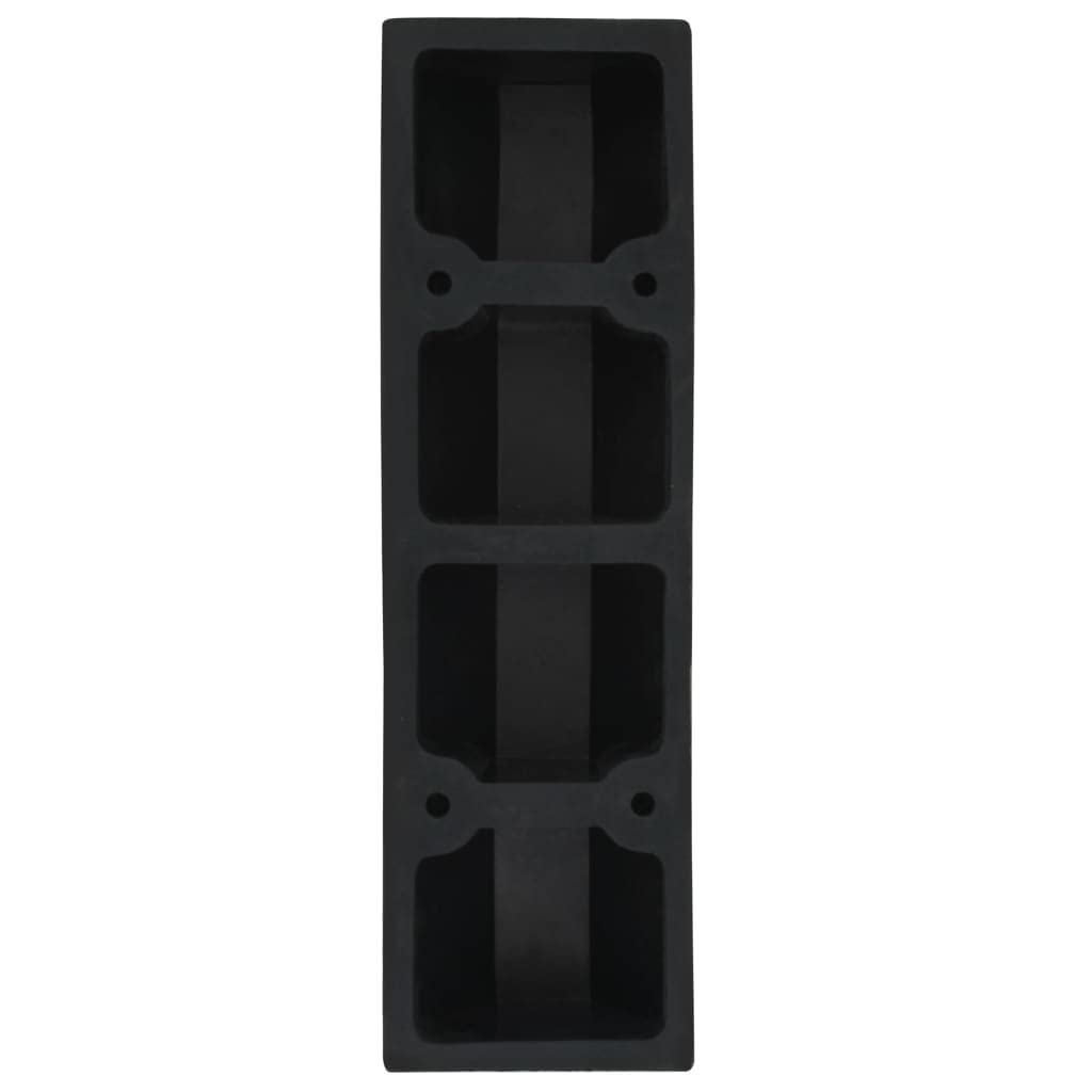 vidaXL Radstopper 2er Set Gummi 49x15x9 cm Reflektor