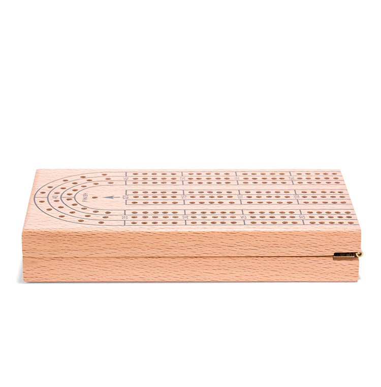 Kikkerland Home Cribbage Spielbrett Holz mit Metallstiften