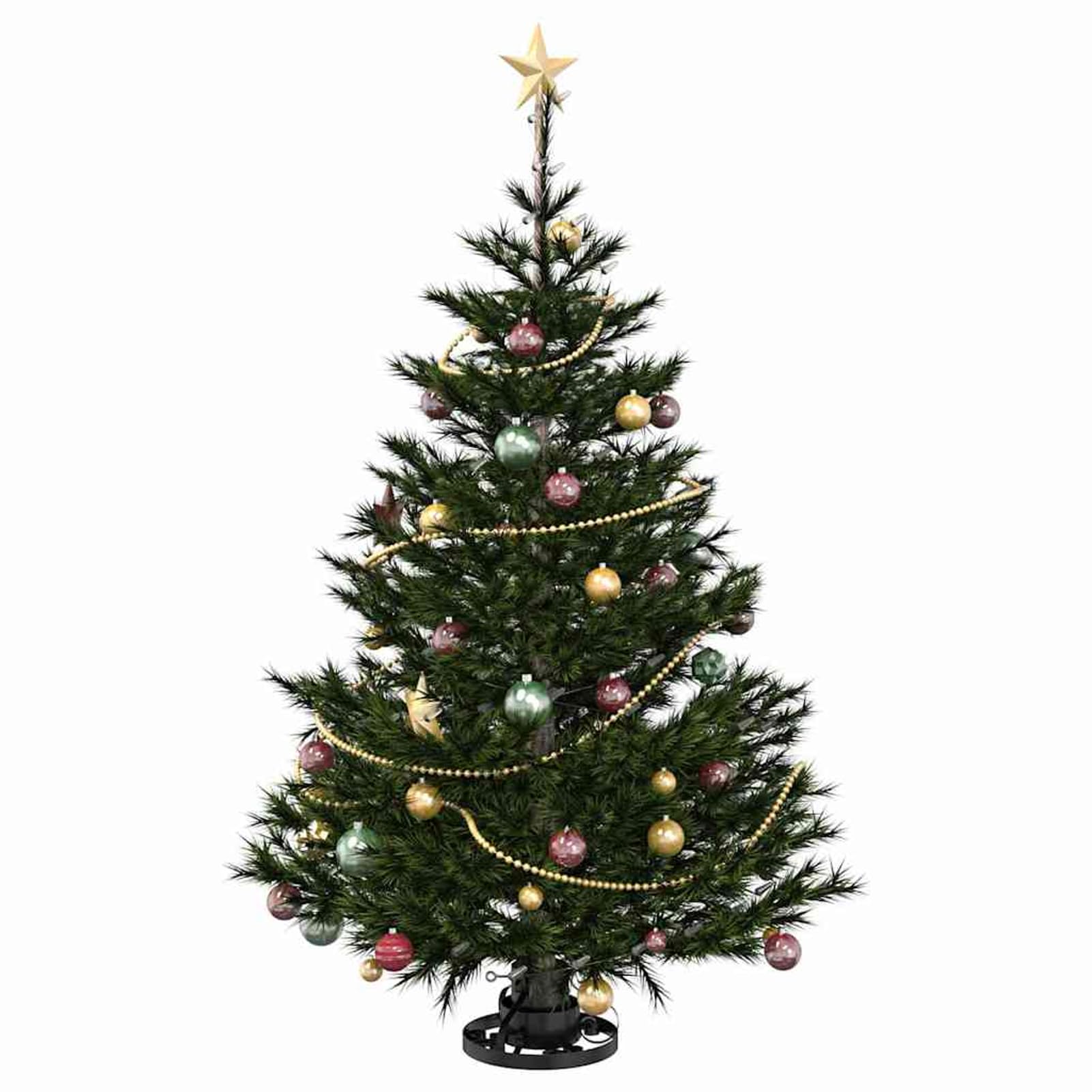 vidaXL Heim & Garten Weihnachtsbaumständer Schwarz 40x40 Stahl