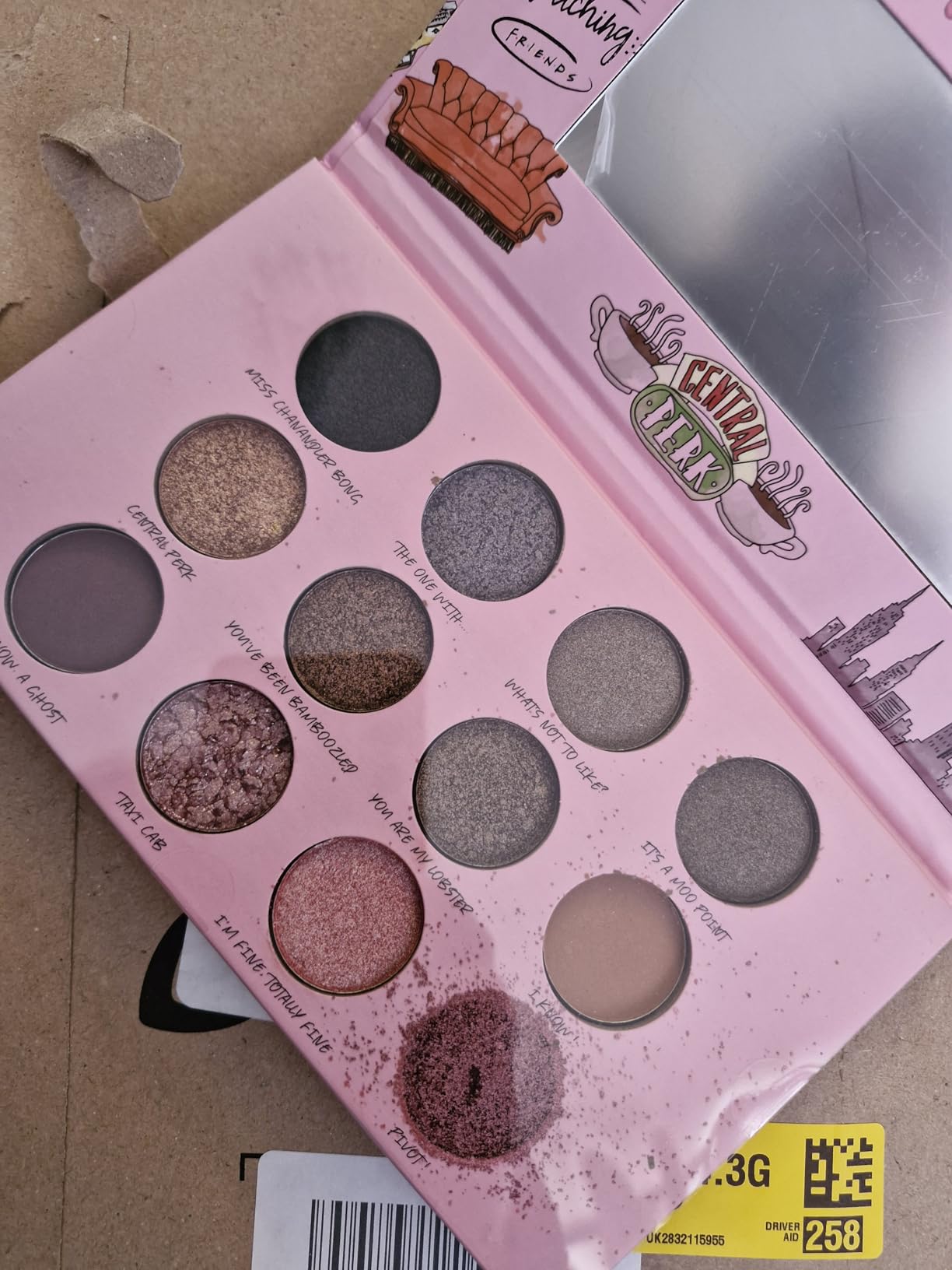 Paladone Friends Lidschatten-Palette 12 Farben rosa
