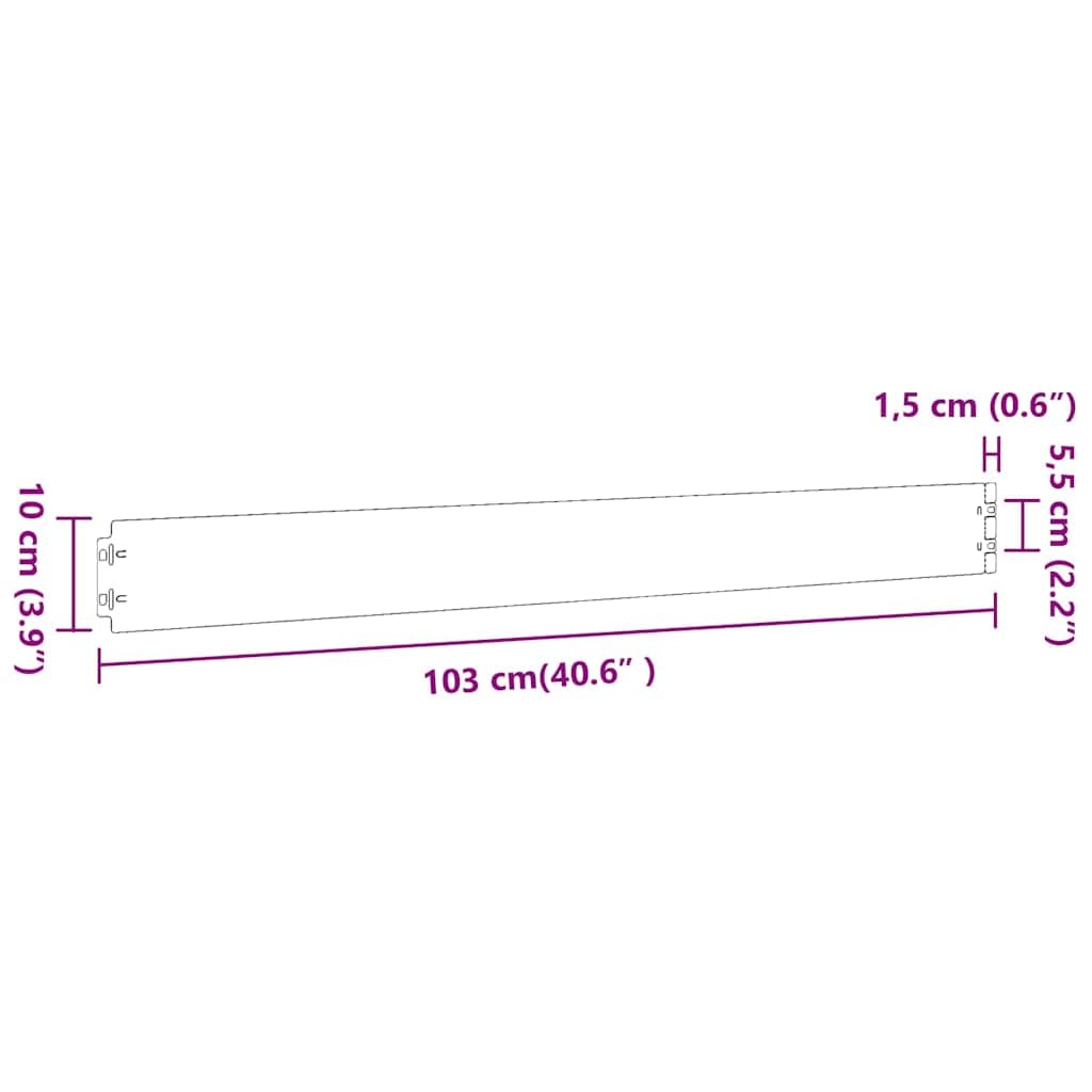 vidaXL Heim & Garten Rasenkanten 50 Stk. Schwarz 10x103 cm