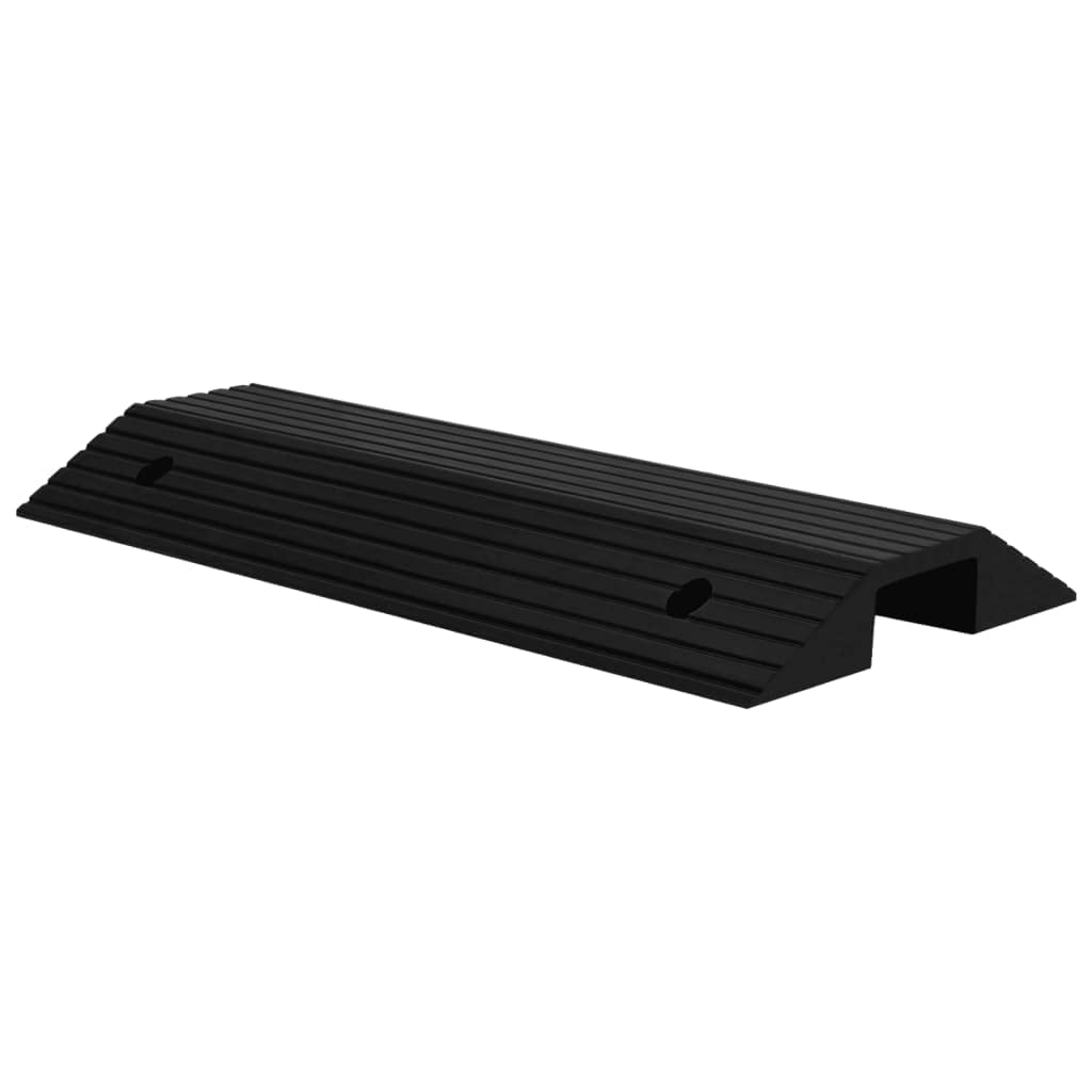 vidaXL Schwellenrampe 2X Rollstuhlrampe Gummi 80x40x8cm Schwarz