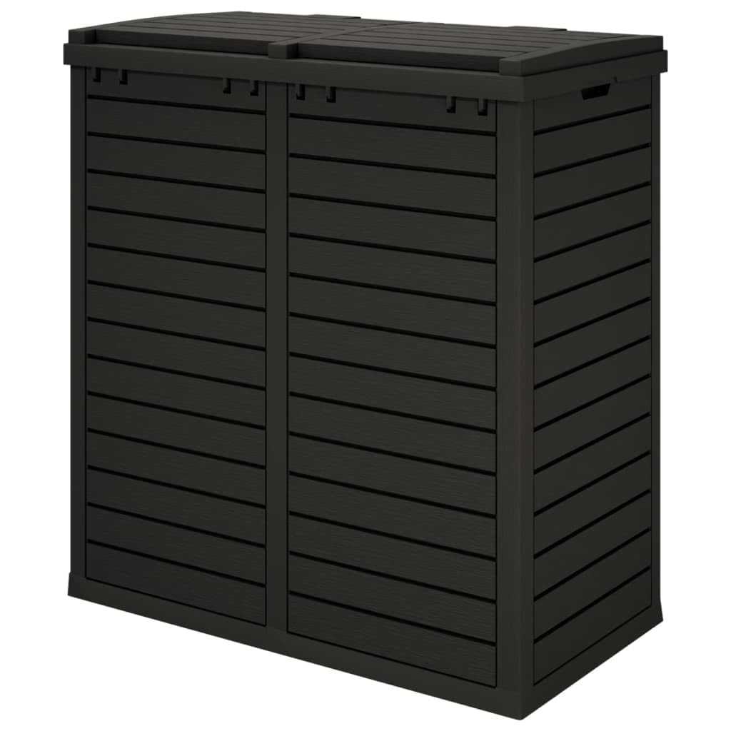 vidaXL Mülltonne Outdoor 230 L Polypropylen schwarz