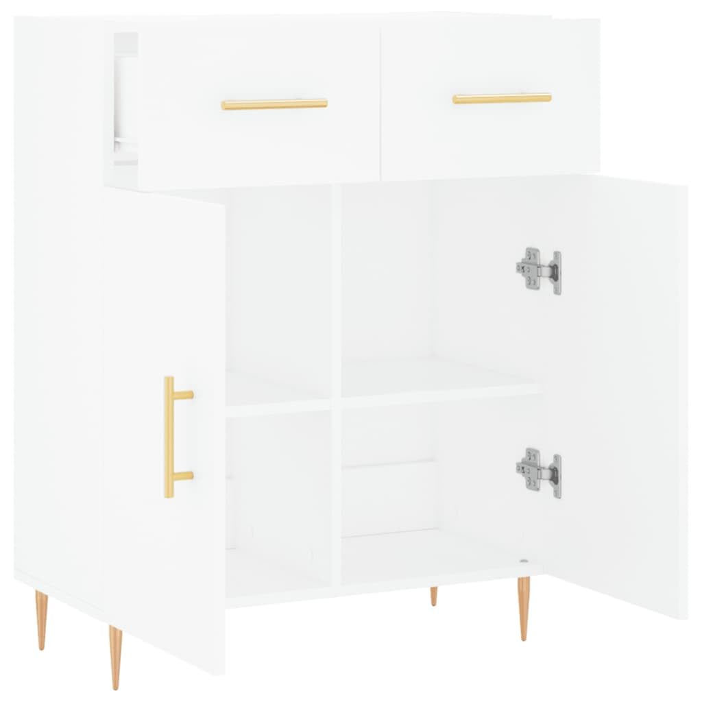 vidaXL Sideboard 69,5x34x90 cm Holz Weiß mit Türen