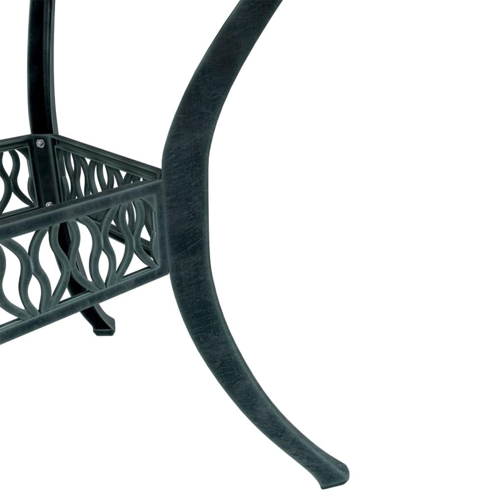 vidaXL Bistroset 3-TLG. Grün Aluminiumguss Gartenmöbel