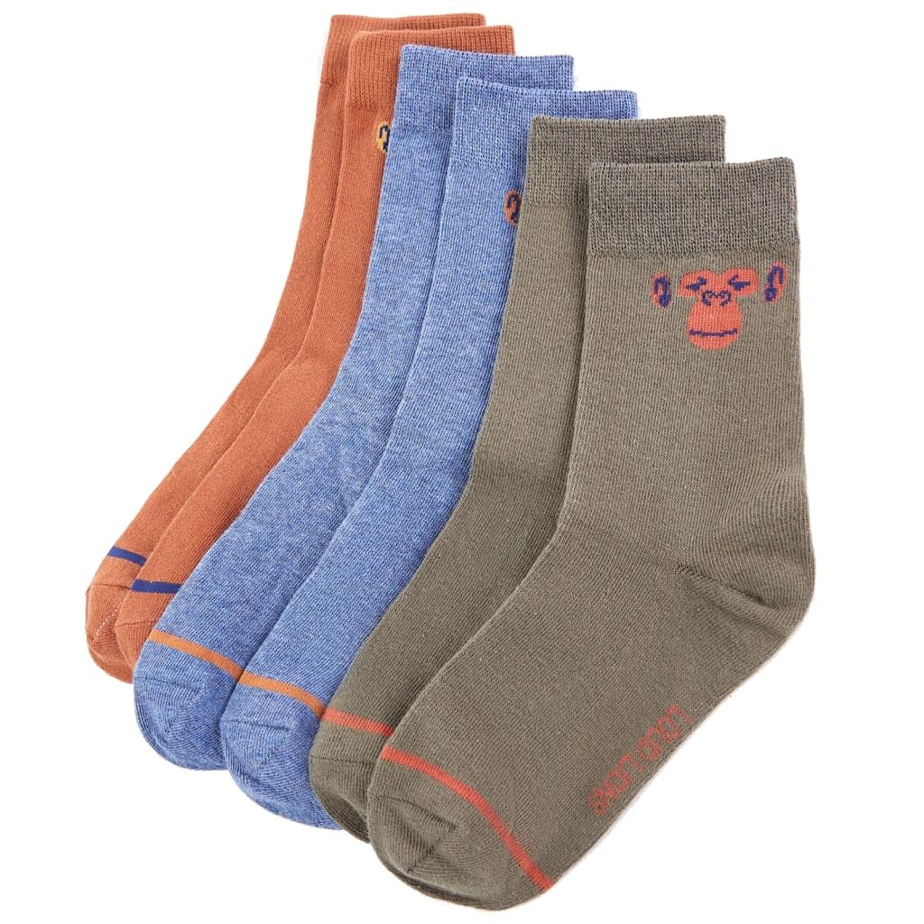 vidaXL Baby & Kleinkind Kindersocken Affe 23-26 5 Paar Baumwolle